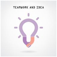 Creative light bulb Idea and handshake sign N2