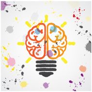 Creative light bulb Idea concept colorful bran symbol