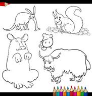 Animals for Coloring Book or Page N2