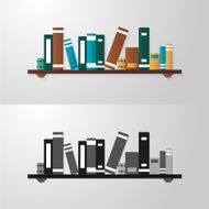 Bookshelf in vintage style