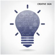 Creative light bulb and brain concept