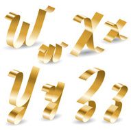 Ribbon alphabet WXYZ