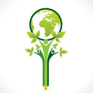 go green or save earth concept