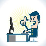 Man using a computer N4