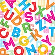 Colorful alphabet background N2