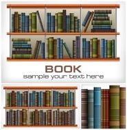 Books on shelves &amp; text