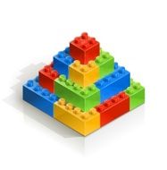 brick piramid childs toy