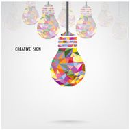 Creative light bulb concept background business idea abstract background