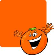Color Orange and Fruit Cartoon