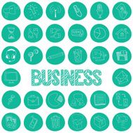 Hand drawn illustration icons set of business N2
