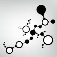 2d DNA molecule structure vector background N15