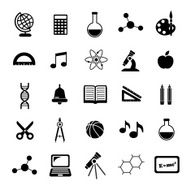 Black school icons
