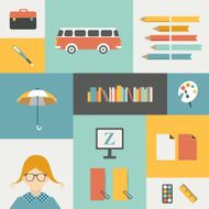 Back to school infographic template Vector