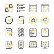 Stock Vector Questionnaire and Survey icons