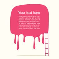 Abstract modern melting label with stairs N2