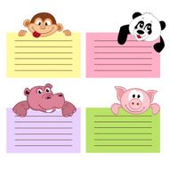 paper sheet template with animals N2