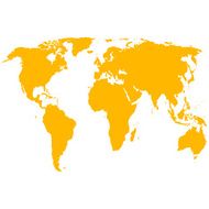 Silhouette world map N2