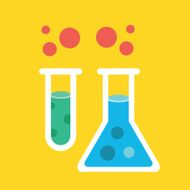 Vector Flask and Test Tube N3