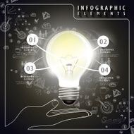 vector idea bulb infographic elements