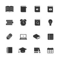 Learning education icons set