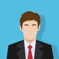 businessman profile icon male portrait flat N5