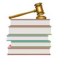 Gavel on the books
