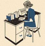 Woman Working at a Desk N2