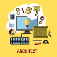 Architect or education concept