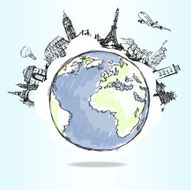 airplane traveling around the world