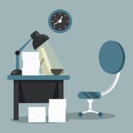 Modern workplace room Paperwork in office concept