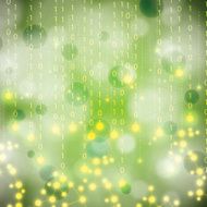 Abstract molecule green background