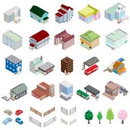 Various building Solid figure