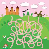 Fairy-tale castle dragon bats forest labyrinth game for Preschool Children N2