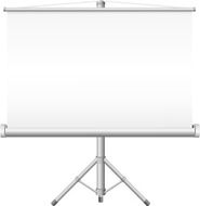 blank portable projection screen vector illustration