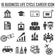 Business career icons Vector illustration N2