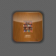 Library wood application icons vector illustration