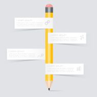 Business education pencil staircase Infographics option N4