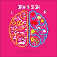 Creative left and right brain Idea concept