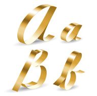 Ribbon alphabet ab