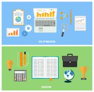 Business seo and education items icons N2