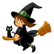 Baby Girl Witch - Wizard with Magick Broom N2