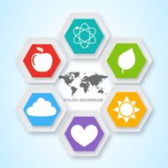 Flat white business and education icons set N3