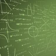Mathematics chalk board background