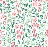 Seamless pattern with school elements N2