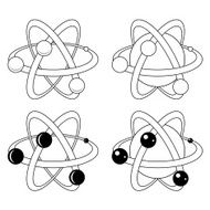 vector icons of atom