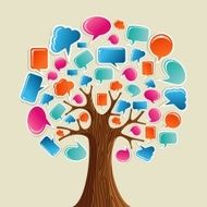Social media diversity tree illustration N2