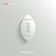 Football icon - vector white app button