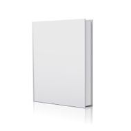 Blank book over white background