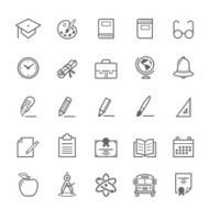 Set of Outline stroke Education icon N2