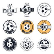 Soccer Football Typography Badge Design Element N2